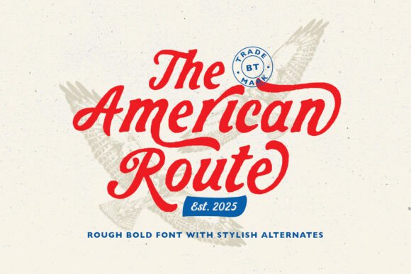 American Route: A Rugged Script Font for Modern Web Design