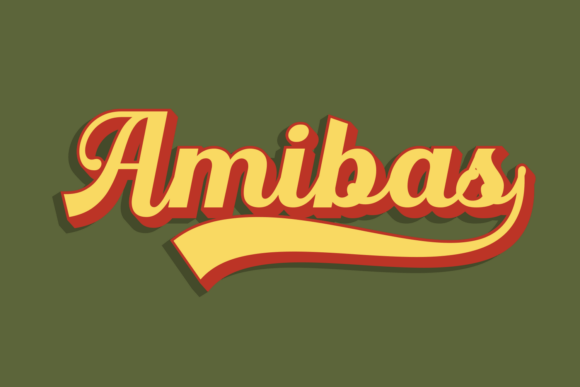 Amibas: A Groovy Script Font for Retro Branding Projects
