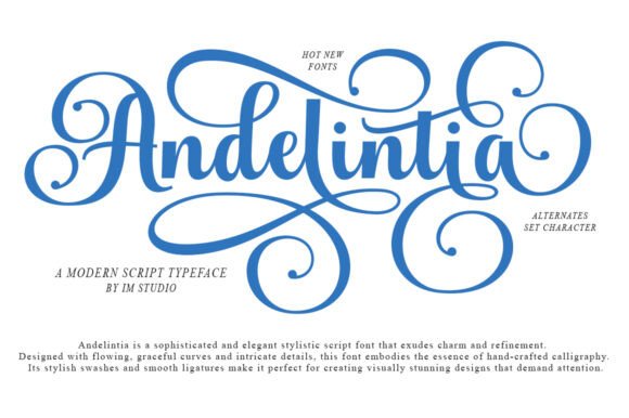 Andelintia: An Elegant Calligraphy Font for Editorial Design