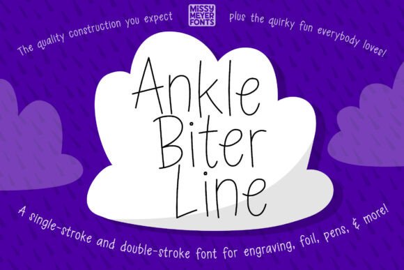 Ankle Biter Line: A Playful Typeface for Handmade Sellers