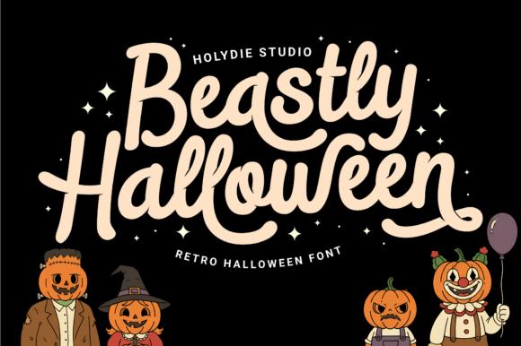 Beastly Halloween: A Retro Script Font for Seasonal Makers