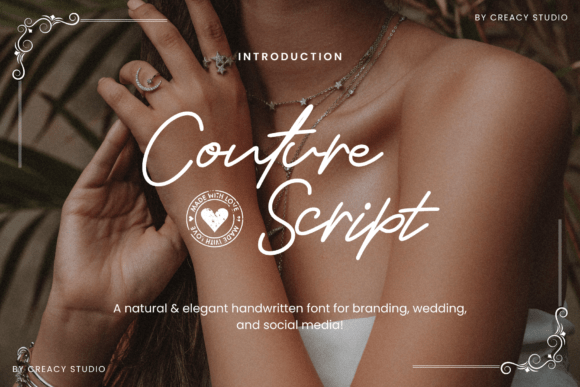 Couture Script is an Elegant Font for Crafters