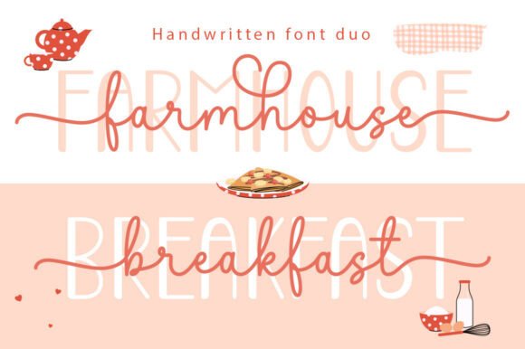 Farmhouse Breakfast Duo: A Handcrafted Font Pair for Web Designers