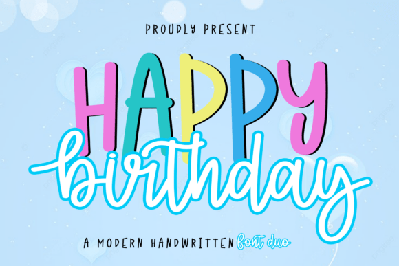 Happy Birthday Duo Font: Playful Script for Brand Identity