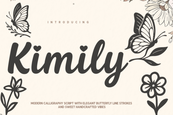 Kimily Font: The Signature Calligraphy Typeface for Crafters