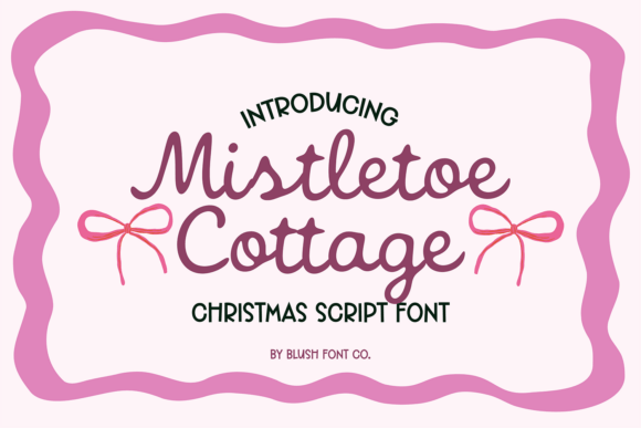 Mistletoe Cottage: A Vintage Cursive Font for Makers