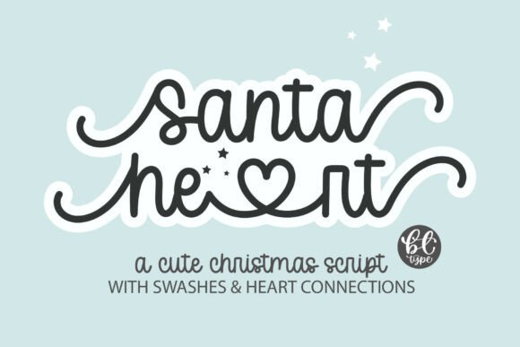 Santaheart: A Playful Monoline Script for Digital Designers