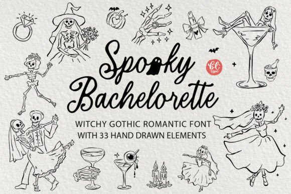 Spooky Bachelorette Font: Gothic Romance Branding