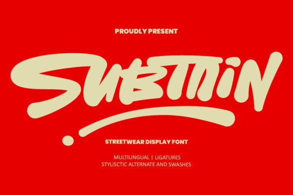Subtain Font: A Bold Streetwear Typeface for Digital Design