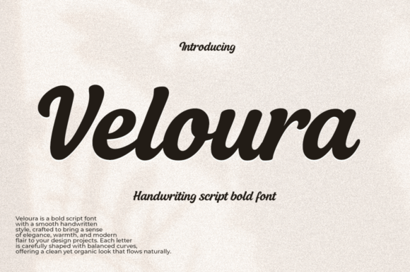 Veloura: A Bold Script Font for Modern Editorial Design